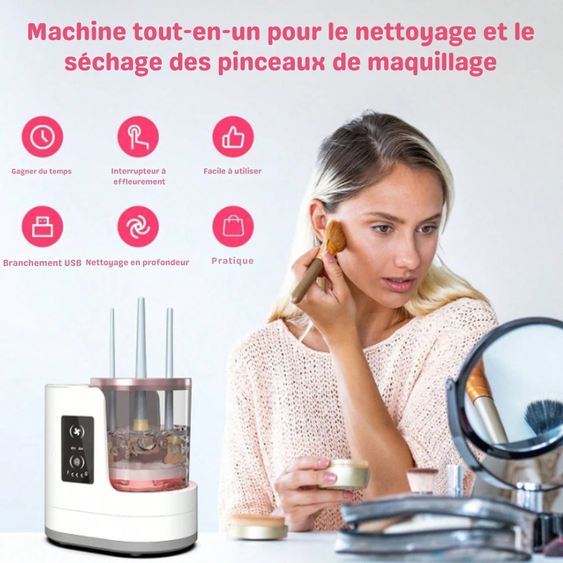 Nettoyeur électrique  automatique de pinceaux de maquillage